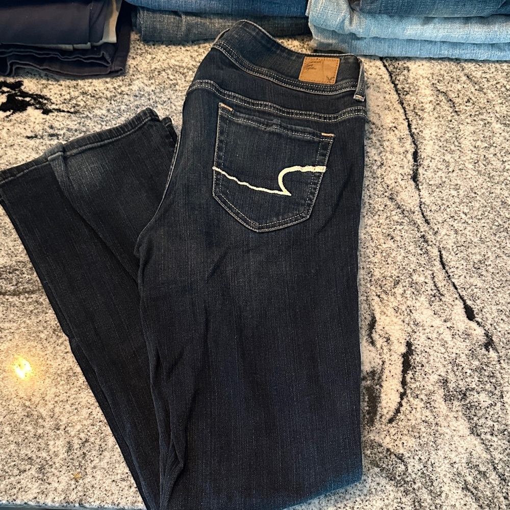 Y2K American Eagle- Original Boot Cut- Stretch- Dark Blue Women's Jeans